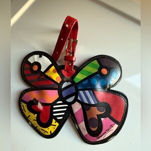 Britto Romeo britto butterfly luggage tag
